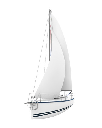 Sailing Yacht Isolatedの写真素材