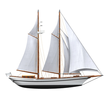 Sail Ship Isolatedの写真素材