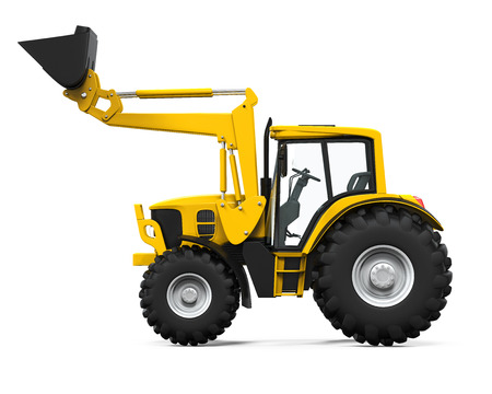 Yellow Tractor Loaderの写真素材