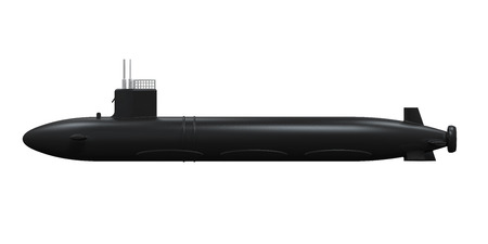 Black Submarine Isolatedの写真素材
