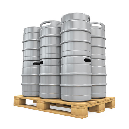 Pallet of Beer Kegsの写真素材