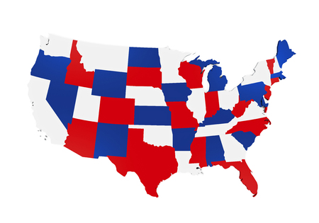 Map of the United States of Americaの写真素材