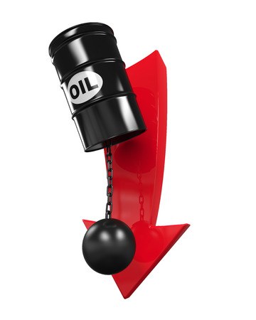 Oil Prices Dropping Illustrationの写真素材