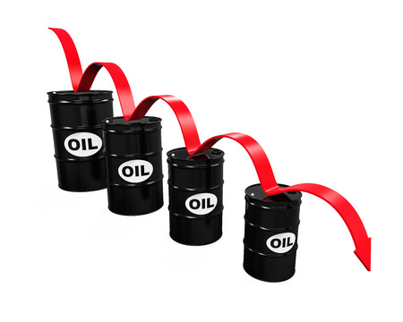 Oil Prices Dropping Illustrationの写真素材