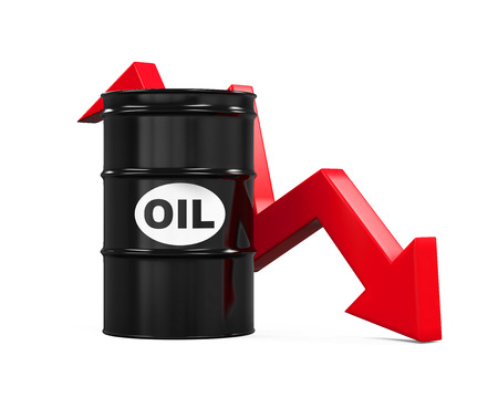 Oil Prices Dropping Illustrationの写真素材