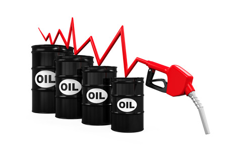 Oil Prices Dropping Illustrationの写真素材