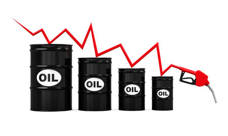 Oil Prices Dropping Illustrationの写真素材
