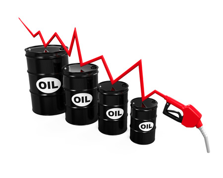 Oil Prices Dropping Illustrationの写真素材