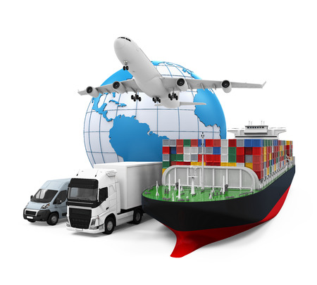 World Wide Cargo Transport Illustrationの写真素材