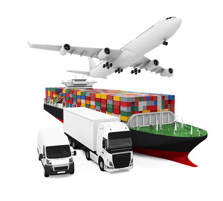 World Wide Cargo Transport Illustrationの写真素材