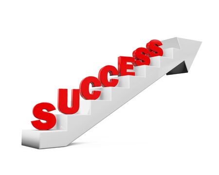 Staircase with \"Success\" Textの写真素材
