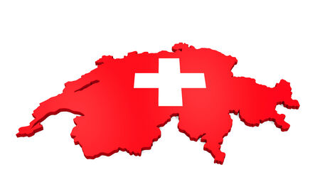 Map of Swiss Isolatedの写真素材