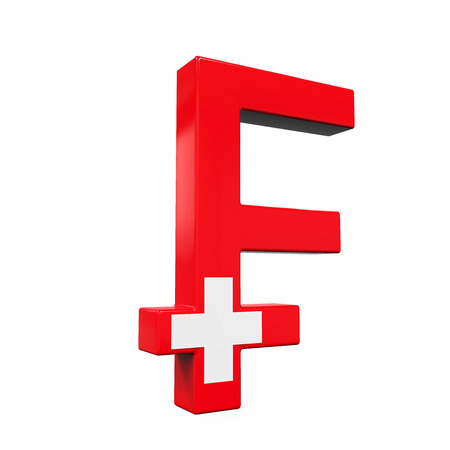 Swiss Franc Symbolの写真素材