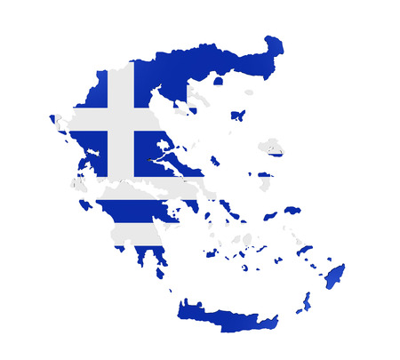 Greece Map Isolatedの写真素材