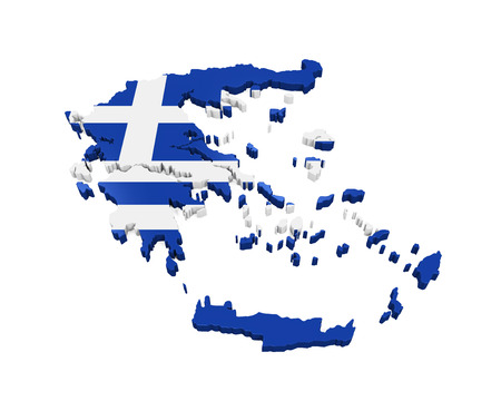 Greece Map Isolatedの写真素材