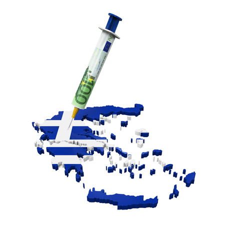 Greece Economic Crisis Illustrationの写真素材