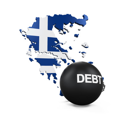 Greece Economic Crisis Illustrationの写真素材
