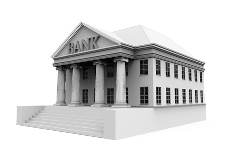 Bank Building Illustrationの写真素材