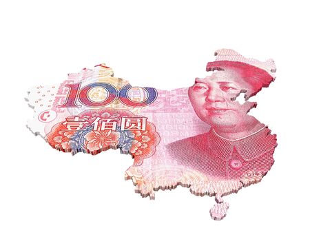 Chinese Yuan Mapの写真素材