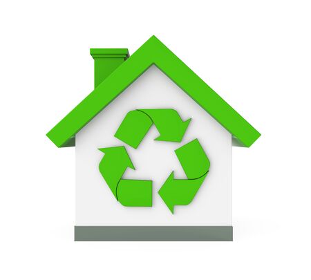 House with Recycle Symbolの写真素材