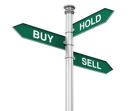 Direction Sign of Buy, Sell and Holdの写真素材