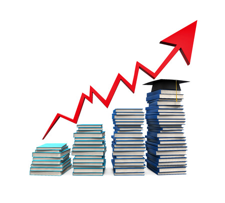 School Tuition Rising Illustrationの写真素材