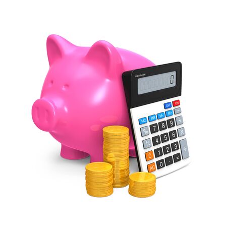 Piggy Bank and Money Coinの写真素材