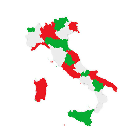 Italy Map Isolatedの写真素材