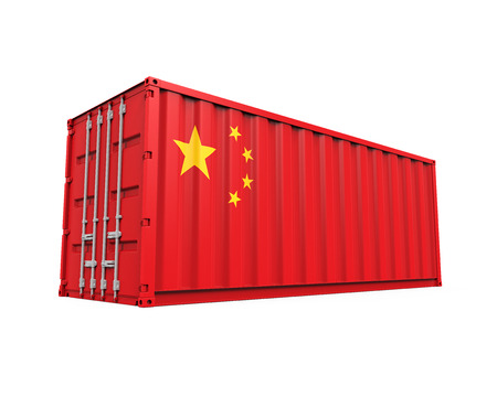 Container with China Flagの写真素材