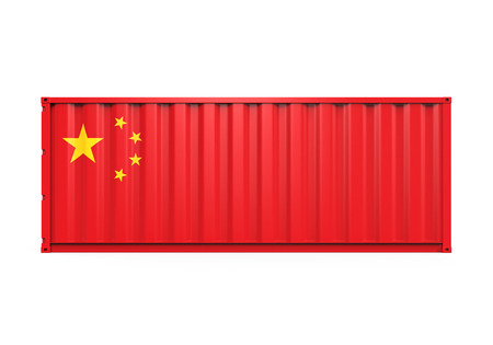 Container with China Flagの写真素材