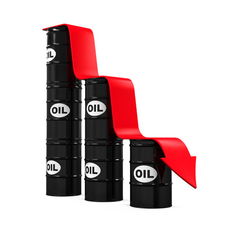 Oil Prices Dropping Illustrationの写真素材