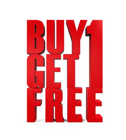 Buy One Get One Free Textの写真素材