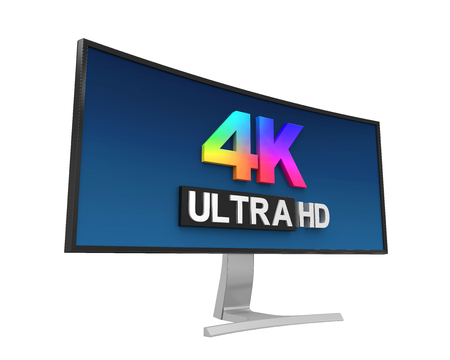 4K Ultra HD Wide Monitorの写真素材
