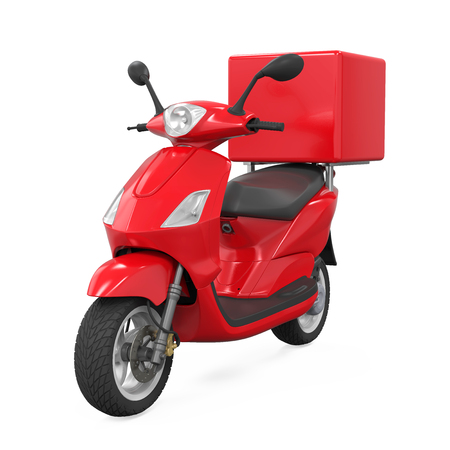 Motorcycle Delivery Boxの写真素材