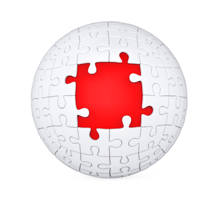 Spherical Puzzle Isolatedの写真素材