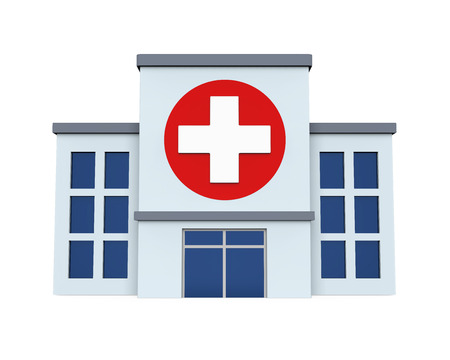 Hospital Building Isolatedの写真素材
