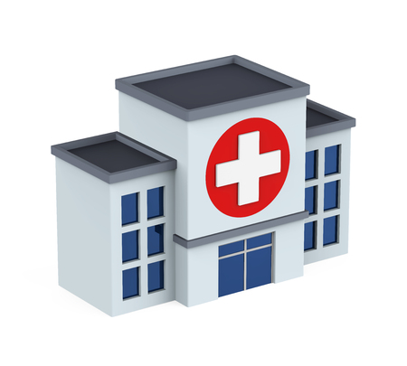 Hospital Building Isolatedの写真素材