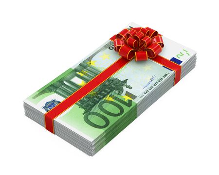 Euro Money Gift Isolatedの写真素材