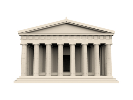 Greek Temple Isolatedの写真素材