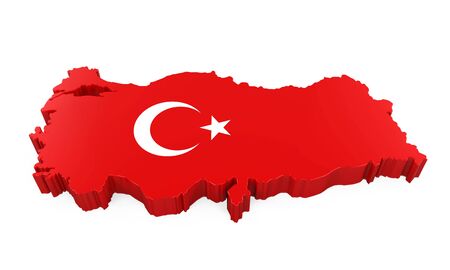 Map of Turkey Isolatedの写真素材