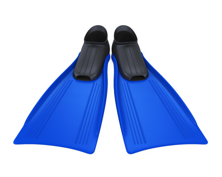 Blue Flippers Isolatedの写真素材