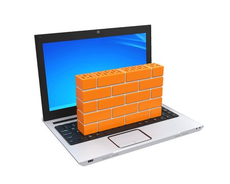 Computer Security Firewall Conceptの写真素材