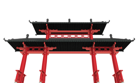 Chinese Gate Isolatedの写真素材