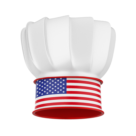 American Chef Hat Isolatedの写真素材