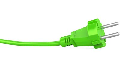 Green Power Plug Isolated