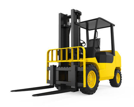 Forklift Truck Isolatedの写真素材