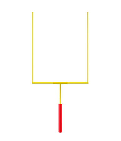 American Football Goal Post Isolatedの写真素材