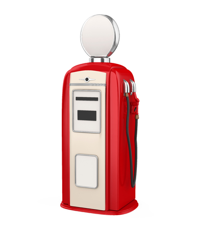 Retro Gas Pump Isolatedの写真素材