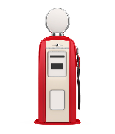 Retro Gas Pump Isolatedの写真素材