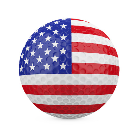 American Golf Ball Isolatedの写真素材